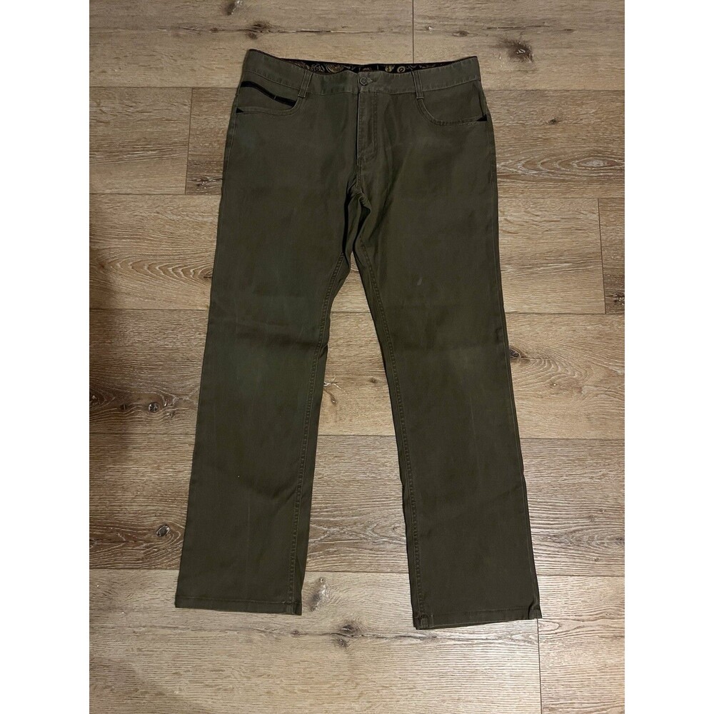 Pavini Italian Mens Green Chino Pants Size 36 x 32